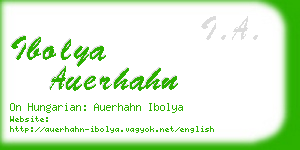 ibolya auerhahn business card